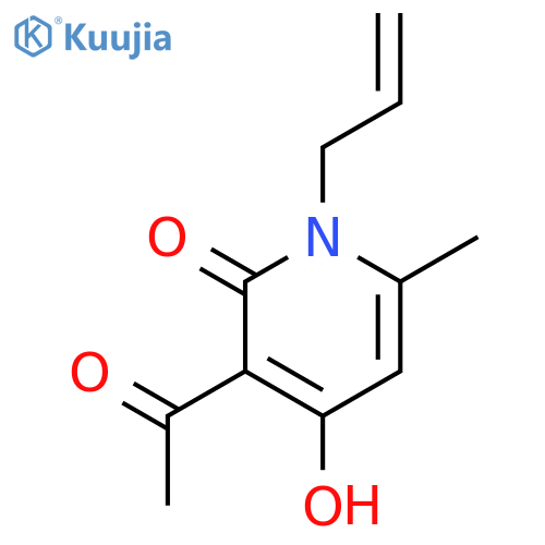 2(1H)-Pyridinone, 3-acetyl-4-hydroxy-6-methyl-1-(2-propenyl)- structure