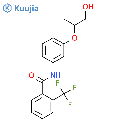 Benzamide, N-[3-(2-hydroxy-1-methylethoxy)phenyl]-2-(trifluoromethyl)- structure