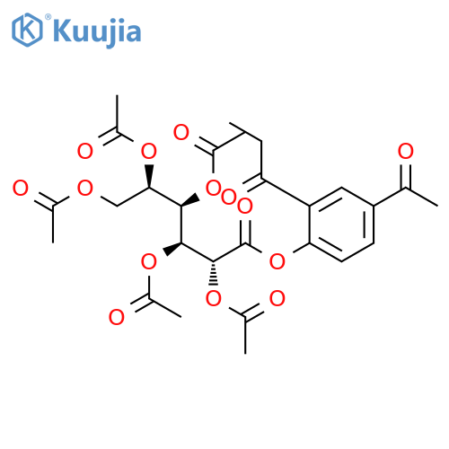 D-GLUCONIC ACID, 4-ACETYL-2-(1-OXOPROPYL)PHENYL ESTER, PENTAACETATE structure