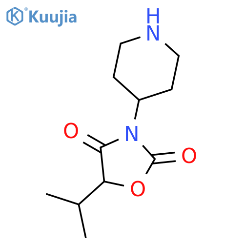 2,4-Oxazolidinedione, 5-(1-methylethyl)-3-(4-piperidinyl)- structure