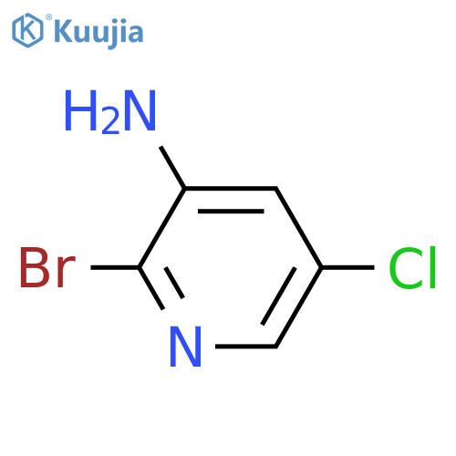 2-Bromo-5-chloro-3-pyridinamine structure