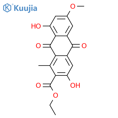 3,6,8-Trihydroxy-1-methylanthraquinone-2-carboxylic acid; 6-Me ether, Et ester structure