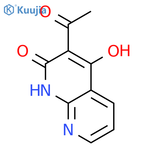 1,8-Naphthyridin-2(1H)-one, 3-acetyl-4-hydroxy- structure
