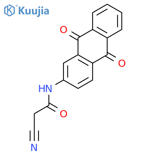 2-Cyano-N-(9,10-dioxo-9,10-dihydroanthracen-2-yl)acetamide structure