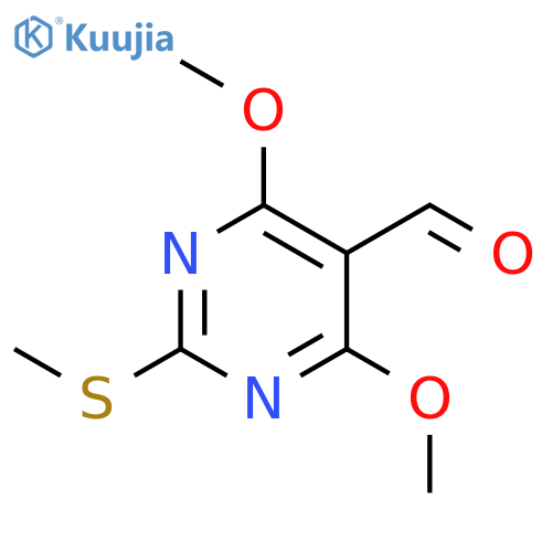 5-Pyrimidinecarboxaldehyde, 4,6-dimethoxy-2-(methylthio)- structure