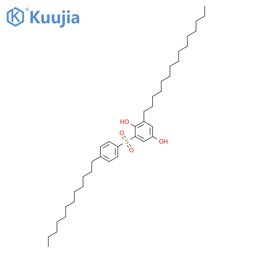 1,4-BENZENEDIOL, 2-[(4-DODECYLPHENYL)SULFONYL]-6-PENTADECYL- structure