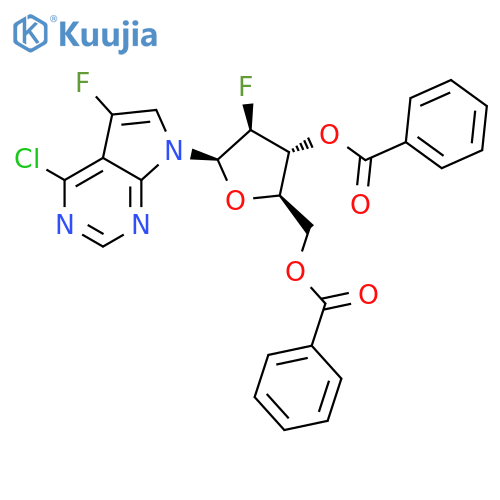 4-Chloro-5-fluoro-7-(2-deoxy-2-fluoro-3,5-di-O-benzoyl-beta-D-arabinofuranosyl)-7H-pyrrolo[2.3-d]pyrimidine structure