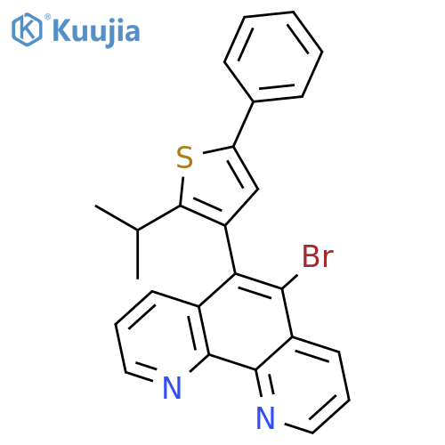 1,10-Phenanthroline, 5-bromo-6-[2-(1-methylethyl)-5-phenyl-3-thienyl]- structure