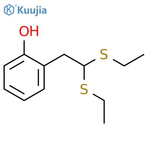Phenol, 2-[2,2-bis(ethylthio)ethyl]- structure