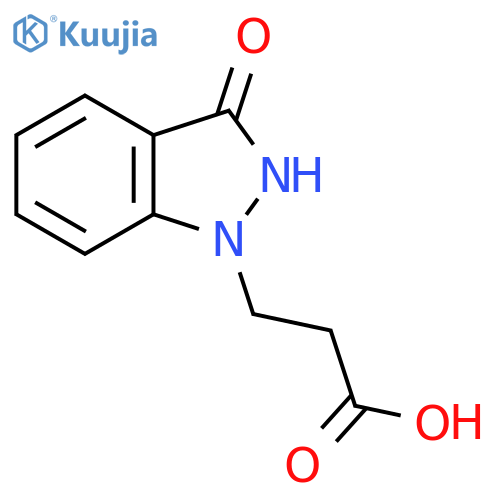 3-(3-oxo-2,3-dihydro-1H-indazol-1-yl)propanoic acid structure