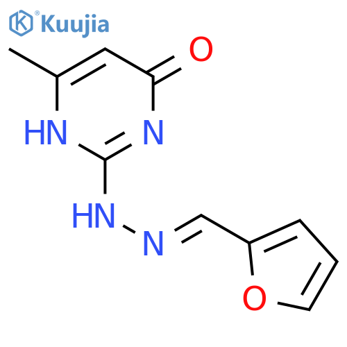 2-[(2e)-2-(furan-2-ylmethylidene)hydrazinyl]-6-methyl-1h-pyrimidin-4-one structure