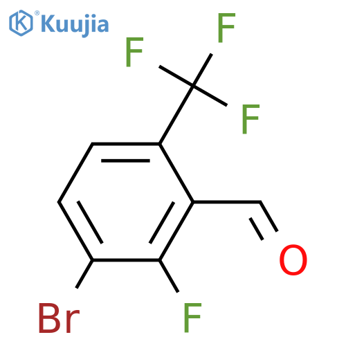 3-BROMO-2-FLUORO-6-(TRIFLUOROMETHYL)BENZALDEHYDE structure