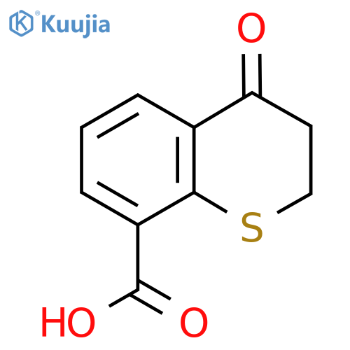 4-oxo-3,4-dihydro-2H-1-benzothiopyran-8-carboxylic acid structure