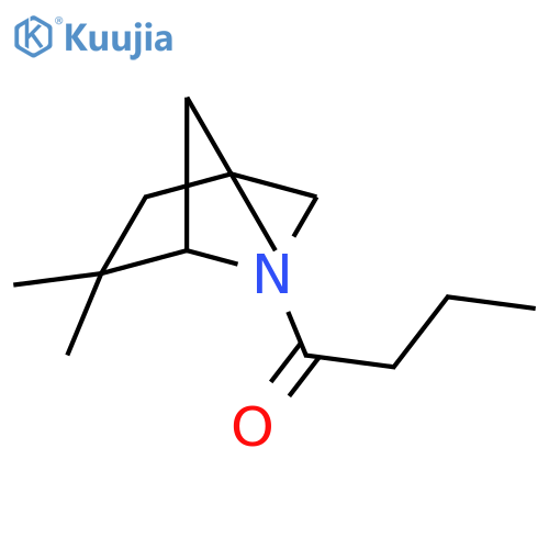 2-Butyryl-4,6,6-trimethyl-2-azabicyclo2.2.1heptane structure