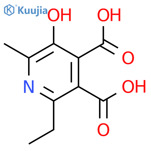 3,4-Pyridinedicarboxylicacid, 2-ethyl-5-hydroxy-6-methyl- structure