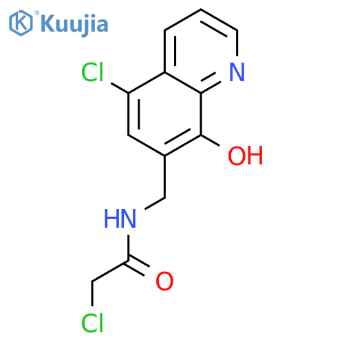 2-Chloro-N-(5-chloro-8-hydroxyquinolin-7-yl)methylacetamide structure
