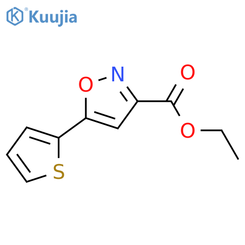 ethyl 5-(thiophen-2-yl)-1,2-oxazole-3-carboxylate structure