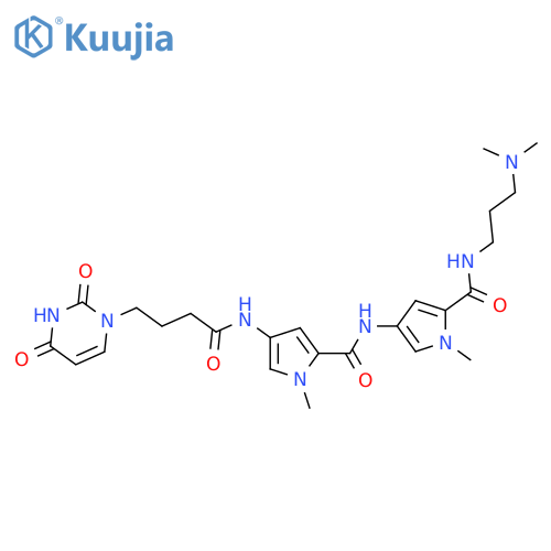1(2H)-Pyrimidinebutanamide,N-[5-[[[5-[[[3-(dimethylamino)propyl]amino]carbonyl]-1-methyl-1H-pyrrol-3-yl]amino]carbonyl]-1-methyl-1H-pyrrol-3-yl]-3,4-dihydro-2,4-dioxo- structure