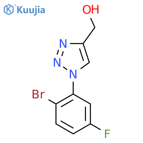 1-(2-bromo-5-fluorophenyl)-1H-1,2,3-triazol-4-ylmethanol structure