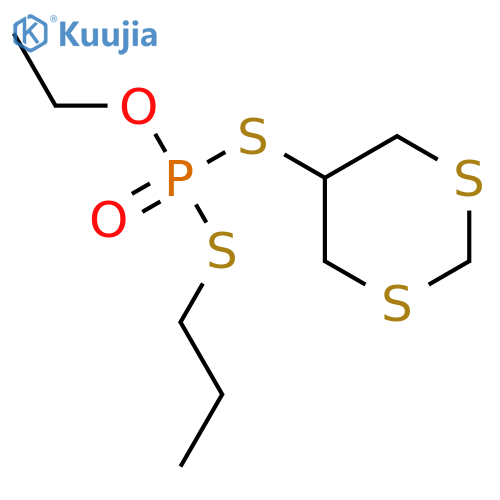 Phosphorodithioic acid, S-1,3-dithian-5-yl O-ethyl S-propyl ester structure