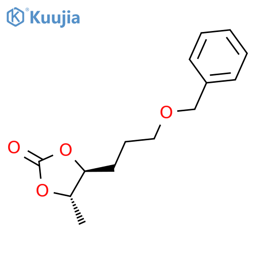 1,3-Dioxolan-2-one, 4-methyl-5-[3-(phenylmethoxy)propyl]-, (4S,5S)- structure