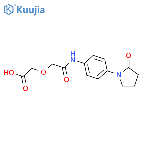 (2-Oxo-2-{4-(2-oxopyrrolidin-1-yl)phenylamino}ethoxy)acetic acid structure