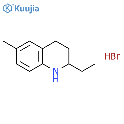 Quinoline, 2-ethyl-1,2,3,4-tetrahydro-6-methyl-, hydrobromide structure