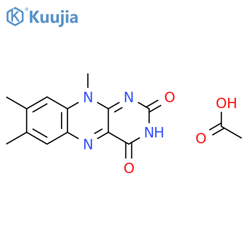 Acetic acid;7,8,10-trimethylbenzo[g]pteridine-2,4-dione structure