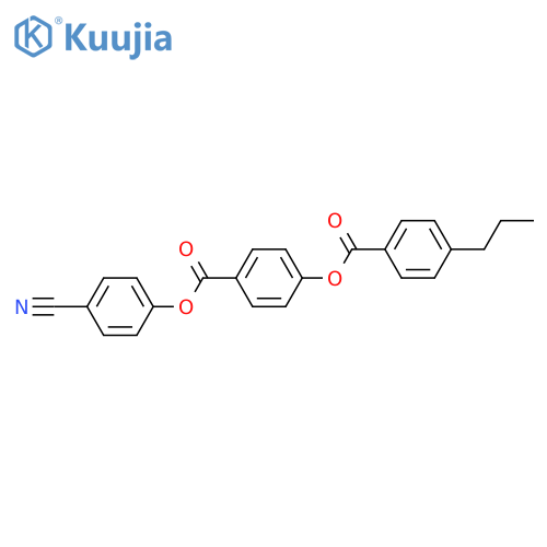 Benzoic acid, 4-propyl-, 4-[(4-cyanophenoxy)carbonyl]phenyl ester structure