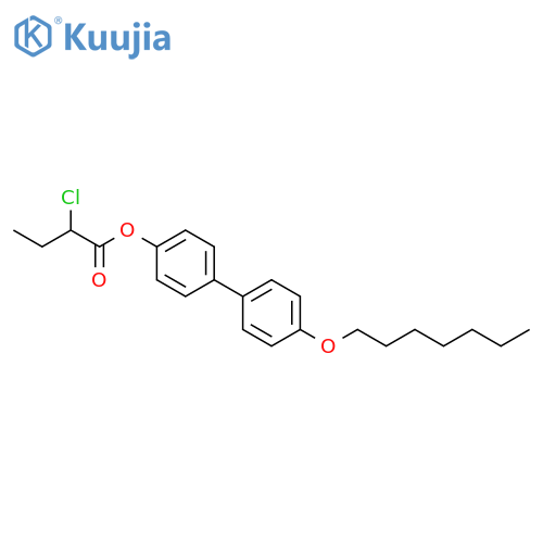 Butanoic acid, 2-chloro-, 4'-(heptyloxy)[1,1'-biphenyl]-4-yl ester, (+)- structure