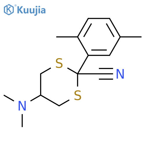 1,3-Dithiane-2-carbonitrile, 5-(dimethylamino)-2-(2,5-dimethylphenyl)- structure