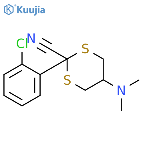 1,3-Dithiane-2-carbonitrile, 2-(2-chlorophenyl)-5-(dimethylamino)- structure