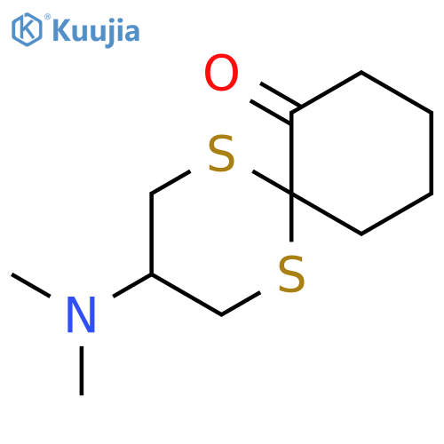 1,5-Dithiaspiro[5.5]undecan-7-one, 3-(dimethylamino)- structure