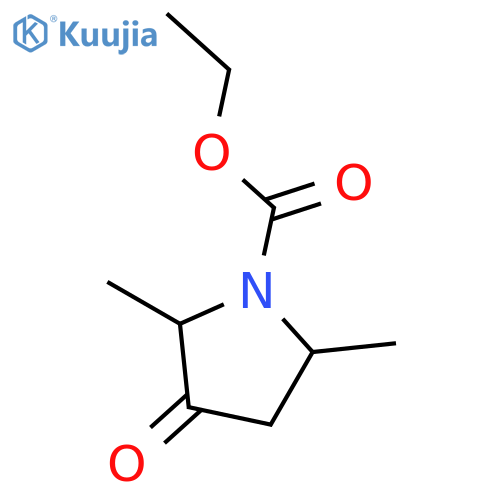 Ethyl 2,5-dimethyl-3-oxopyrrolidine-1-carboxylate structure