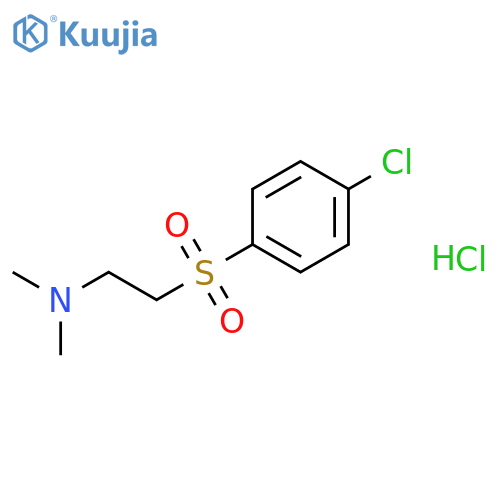 2-(4-chlorophenyl)sulfonyl-N,N-dimethylethanamine;hydrochloride structure
