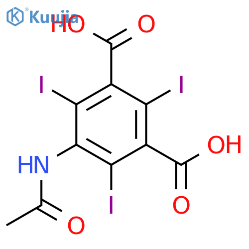 5-acetamido-2,4,6-triiodobenzene-1,3-dicarboxylic acid structure
