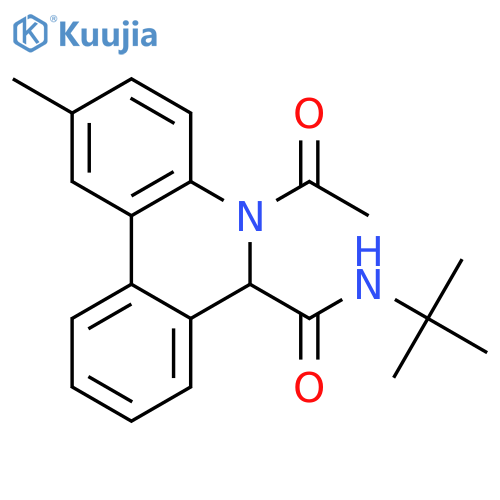 6-Phenanthridinecarboxamide,5-acetyl-N-(1,1-dimethylethyl)-5,6-dihydro-2-methyl- structure