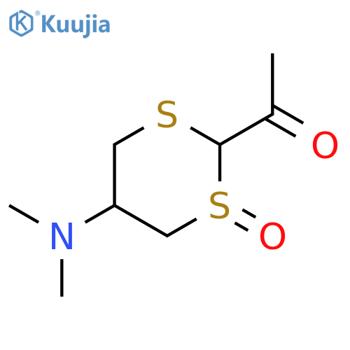 ETHANONE, 1-[5-(DIMETHYLAMINO)-1-OXIDO-1,3-DITHIAN-2-YL]- structure