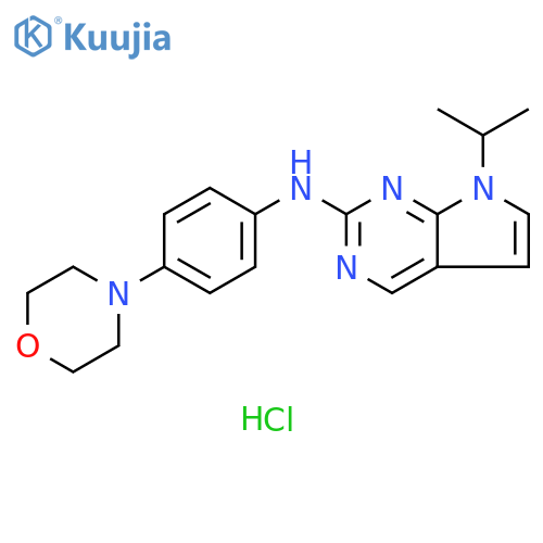 7H-Pyrrolo[2,3-d]pyrimidin-2-amine,7-(1-methylethyl)-N-[4-(4-morpholinyl)phenyl]-, dihydrochloride structure