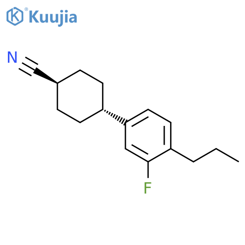 CYCLOHEXANECARBONITRILE, 4-(3-FLUORO-4-PROPYLPHENYL)-, TRANS- structure