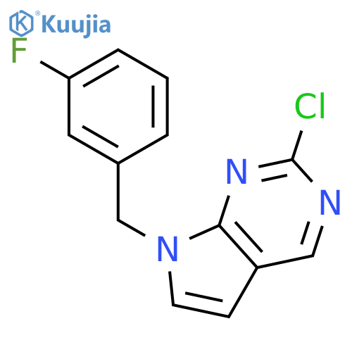 7H-Pyrrolo[2,3-d]pyrimidine, 2-chloro-7-[(3-fluorophenyl)methyl]- structure