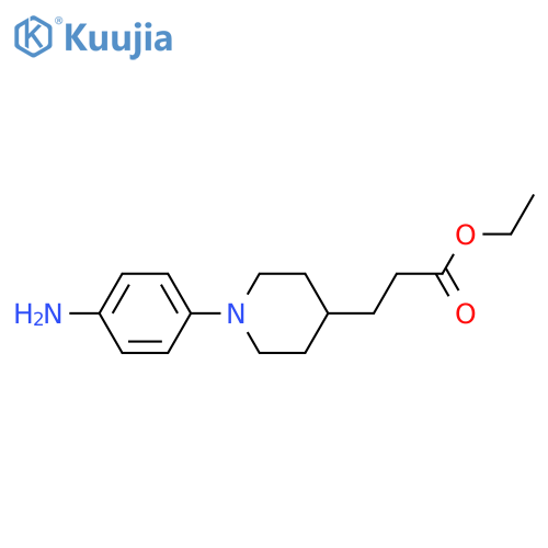4-Piperidinepropanoic acid, 1-(4-aminophenyl)-, ethyl ester structure