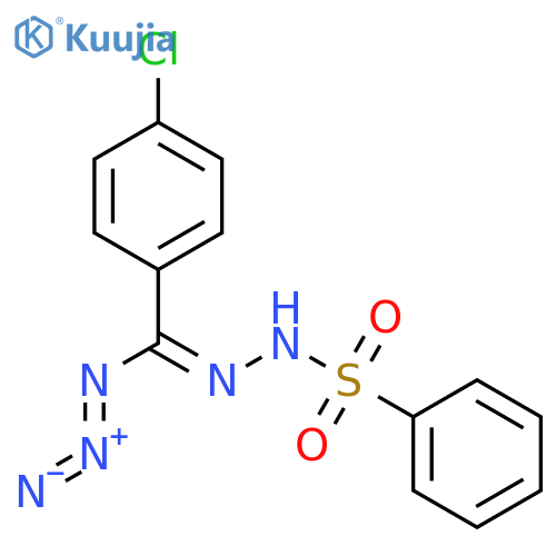 BENZENESULFONIC ACID, [AZIDO(4-CHLOROPHENYL)METHYLENE]HYDRAZIDE structure