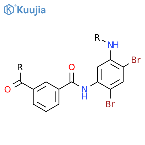 Poly[imino(4,6-dibromo-1,3-phenylene)iminocarbonyl-1,3-phenylenecarbonyl] structure