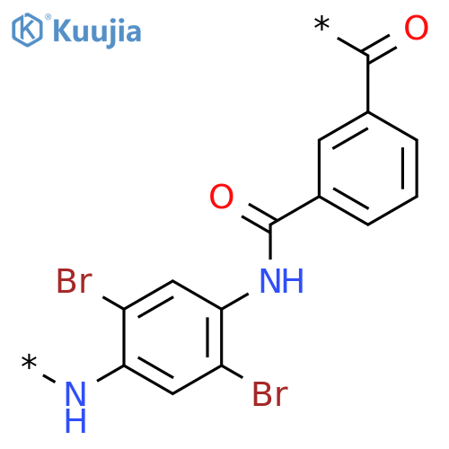 Poly[imino(2,5-dibromo-1,4-phenylene)iminocarbonyl-1,3-phenylenecarbonyl] structure