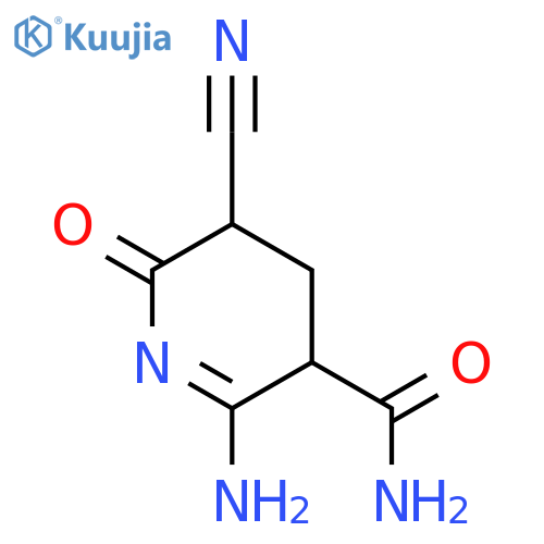 3-Pyridinecarboxamide, 2-amino-5-cyano-3,4,5,6-tetrahydro-6-oxo- structure