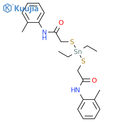 Acetamide, 2,2'-[(diethylstannylene)bis(thio)]bis[N-(2-methylphenyl)- structure