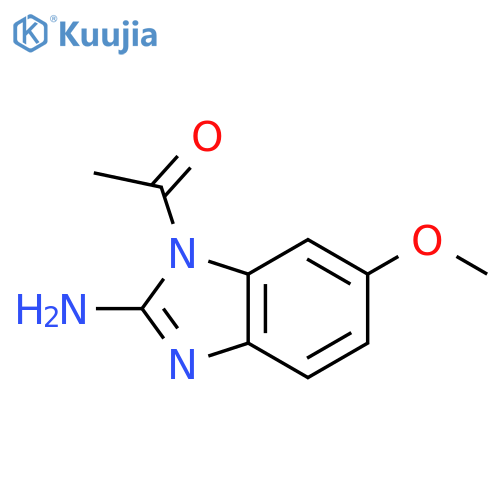 1-(2-amino-6-methoxy-1H-benzimidazol-1-yl)-Ethanone structure