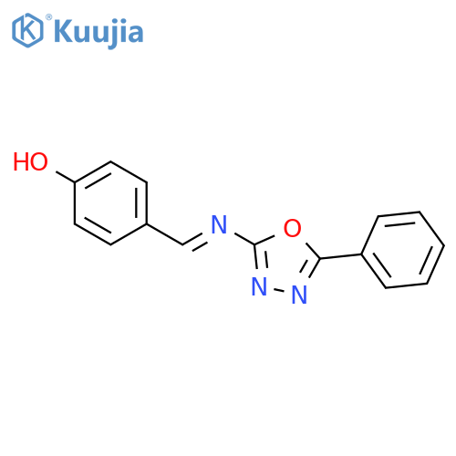 PHENOL, 4-[[(5-PHENYL-1,3,4-OXADIAZOL-2-YL)IMINO]METHYL]- structure