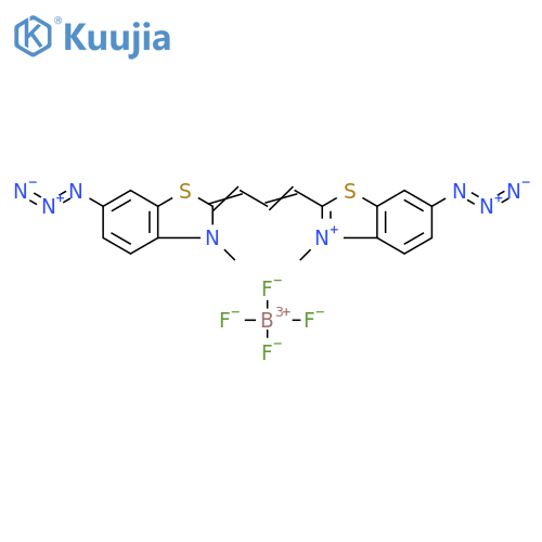 Benzothiazolium, 6-azido-2-[3-(6-azido-3-methyl-2(3H)-benzothiazolylidene)-1-propen-1-yl]-3-methyl-, tetrafluoroborate(1-) (1:1) structure
